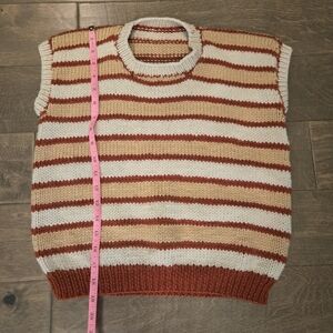 Vintage Handmade Knitted Sweater Vest Size Small